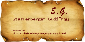 Staffenberger György névjegykártya