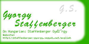 gyorgy staffenberger business card